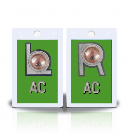 2" Height Non Sticky Positioning Xray Markers- Yellow Green Solid Color